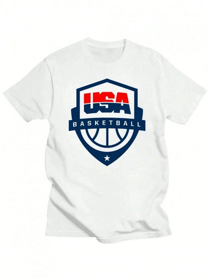 New USA Basketball T-Shirt MensWomens White Shirt
