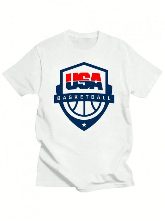 New USA Basketball T-Shirt MensWomens White Shirt