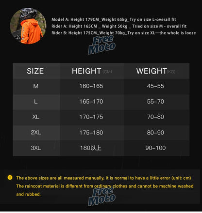 Waterproof Rain Gear Reflective  Rain Coats Lightweight