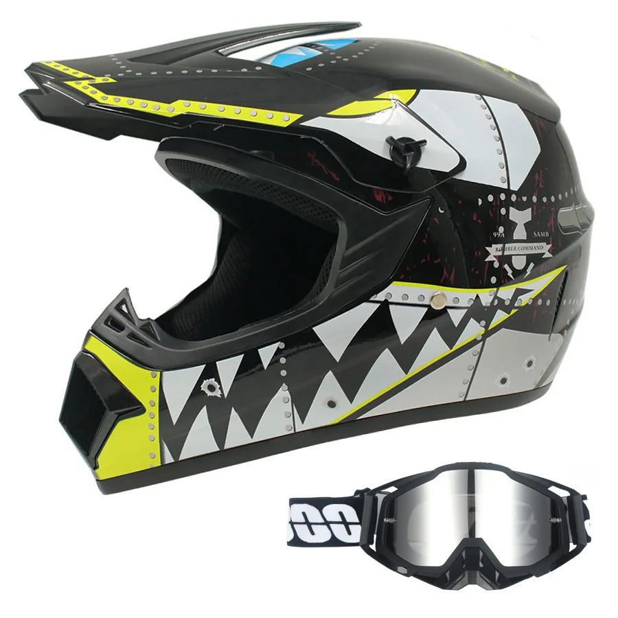 DOT/ECE Motocross Helmet Kit - includes goggles , gloves
