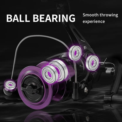 XC Spinning Reel 1000-5000 - 5.2:1 Gear Ratio, Lightweight Graphite Body