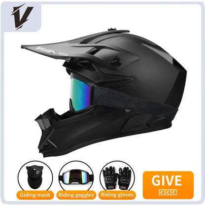 Full Face Motorcycle Helmet with 3 Piece Gift