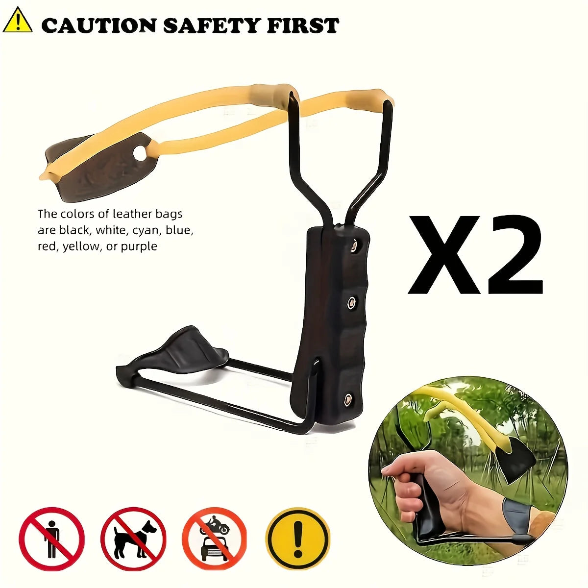 2pcs Aluminum Slingshot for Outdoor Sports And Target Practice