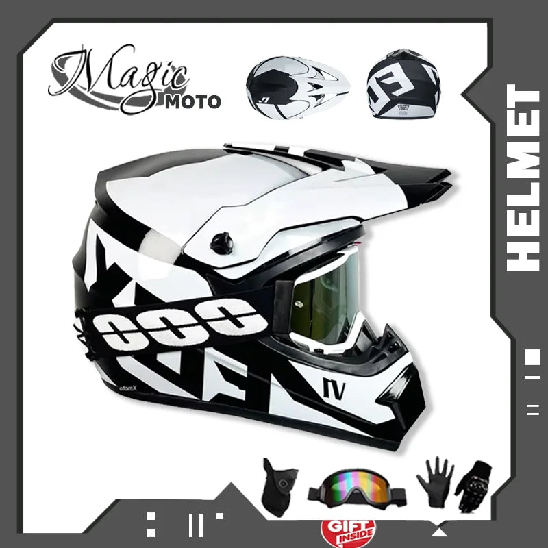 DOT/ECE Motocross Helmet Kit - includes goggles , gloves
