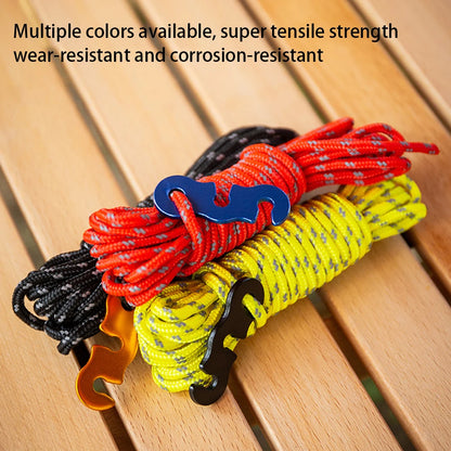 8 Pack 3mm Windproof reflective Tent Rope  camping outdoor