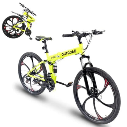 26 Inch Folding Mountain Bike 21 Speed Full Suspension
