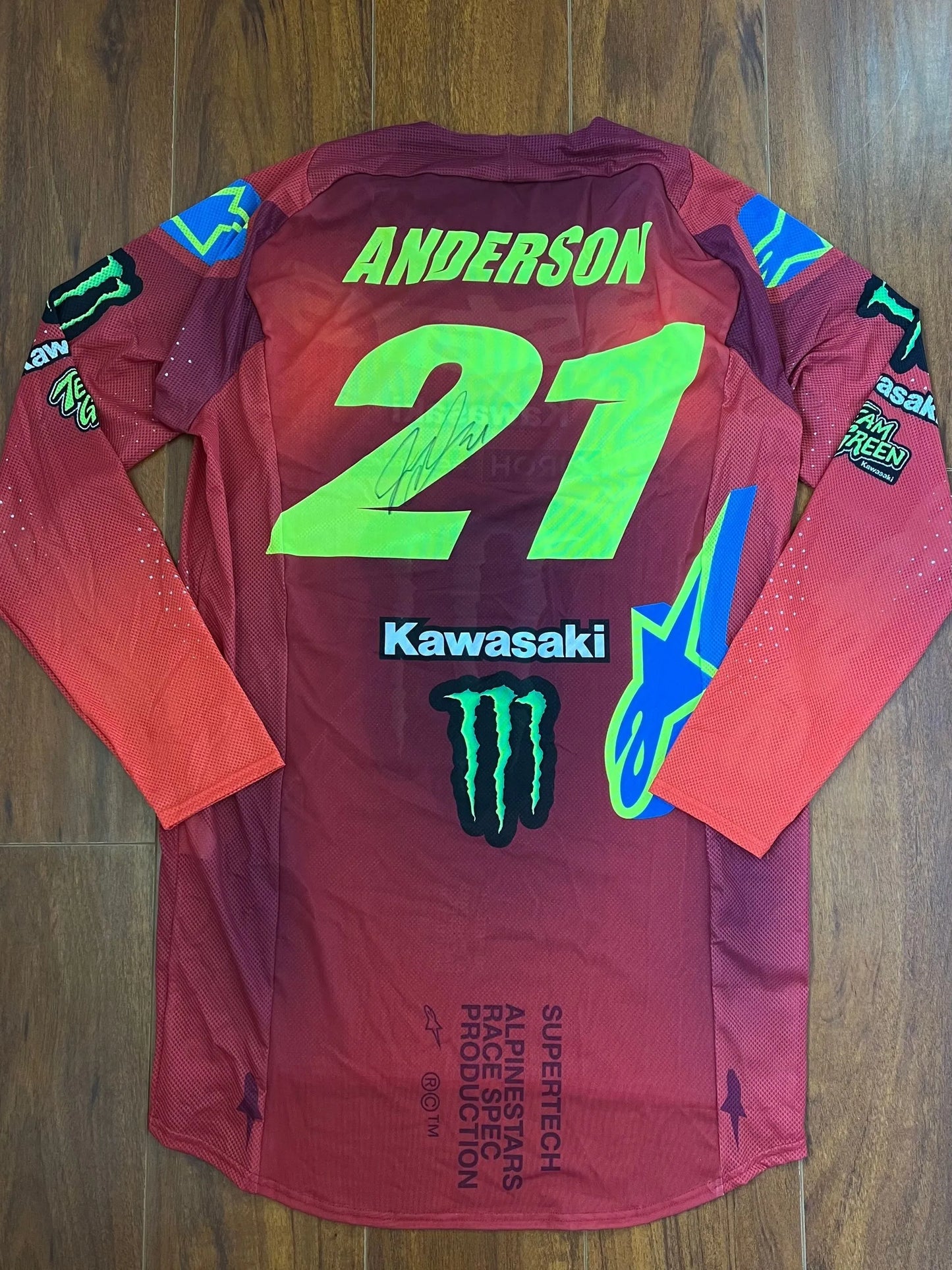 Kawasaki Motorcycle Jason Anderson #21 jersey