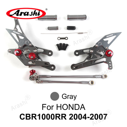 1 Set For HONDA CBR1000RR 2004 - 2020 CNC Adjustable set rear  Foot Peg CBR1000 CBR 1000 RR 2008 2009 2010 2011