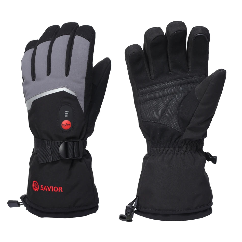 Heated leather Motorcycle Gloves 3 Shift Temperature Control