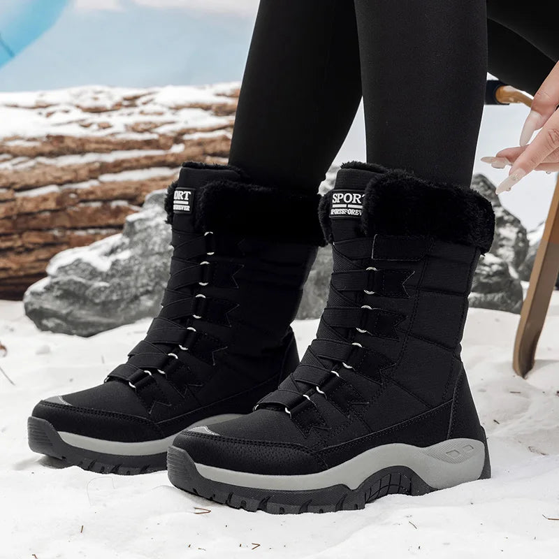 2025 Woman Winter Snow Boots Warm Boots Velvet Inside