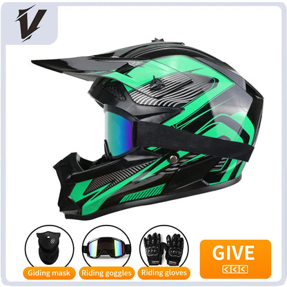 Full Face Motorcycle Helmet with 3 Piece Gift