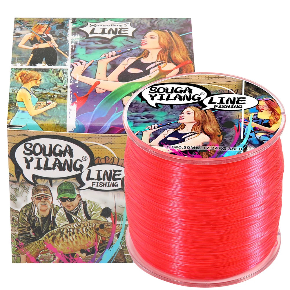 100m 500m Nylon Fishing Line  Super Strong Monofilament for salt or fresh water