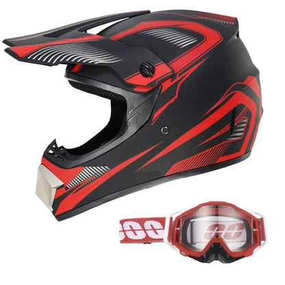 DOT/ECE Motocross Helmet Kit - includes goggles , gloves