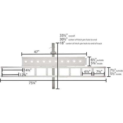 Motorcycle Hitch Carrier with Loading Ramp Aluminum 400 lb. Capacity