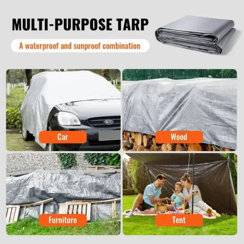 Waterproof  tarp 16x20 ft, Plastic Poly Tarp Cover 10 Mil