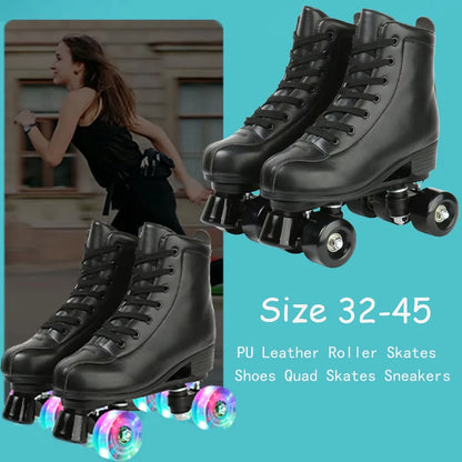 Leather Roller Skates Skating Shoes