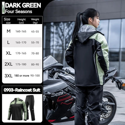 Waterproof Rain Gear Reflective  Rain Coats Lightweight