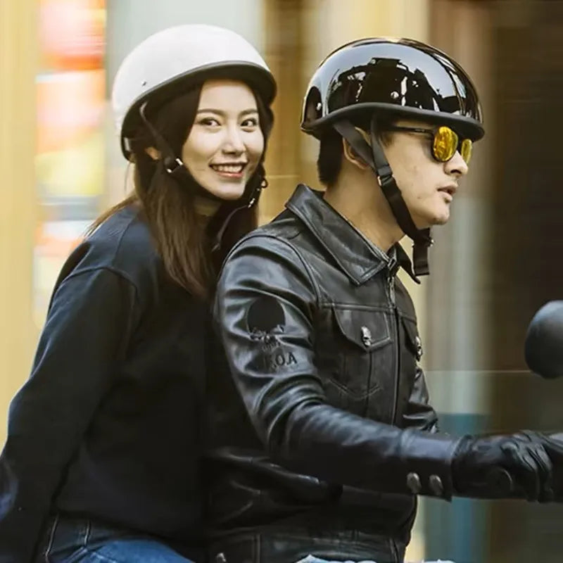 Retro Motorcycle Half Helmet Unisex  DOT Certified