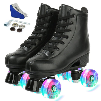 Leather Roller Skates Skating Shoes