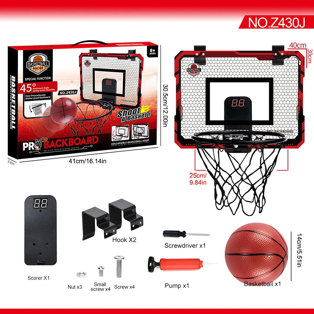 Kids Mini Basketball Hoop With Electronic Scoreboard