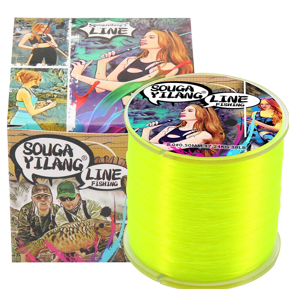 100m 500m Nylon Fishing Line  Super Strong Monofilament for salt or fresh water