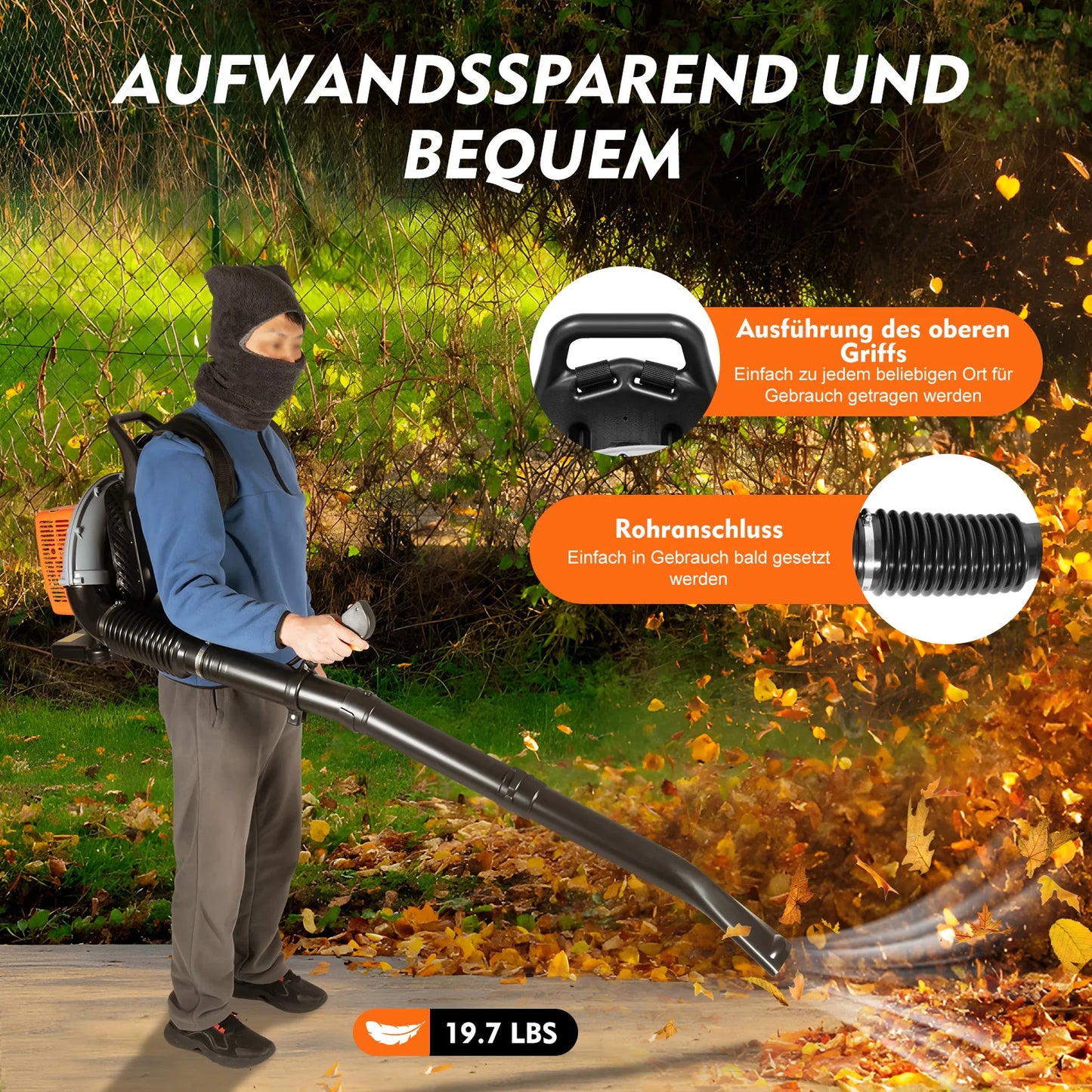 65 CC 2 Stroke Backpack Gas Powered Leaf Blower