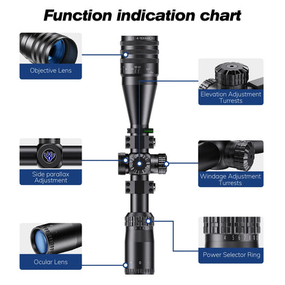 Tactical 4-16x44 AOE Riflescope Hunting Scopes Tactical Airsoft