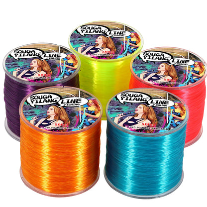 100m 500m Nylon Fishing Line  Super Strong Monofilament for salt or fresh water