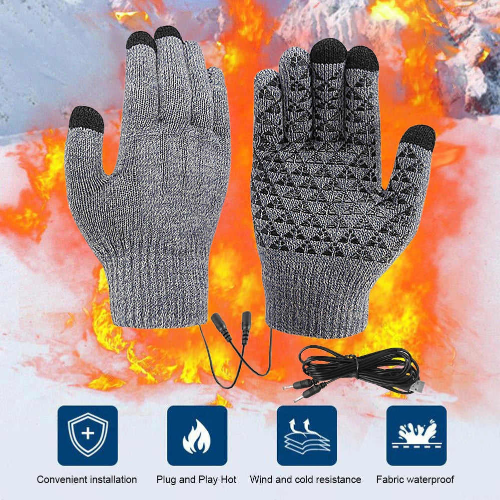 Electric  USB Heated Gloves Riding Skiing (no battery)