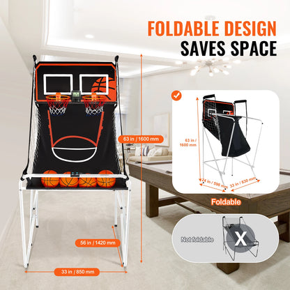 Foldable Basketball Arcade Game  8 Game Modes