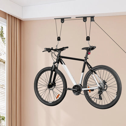 Bike Hoist for Garage Ceiling Mount Pulley System
