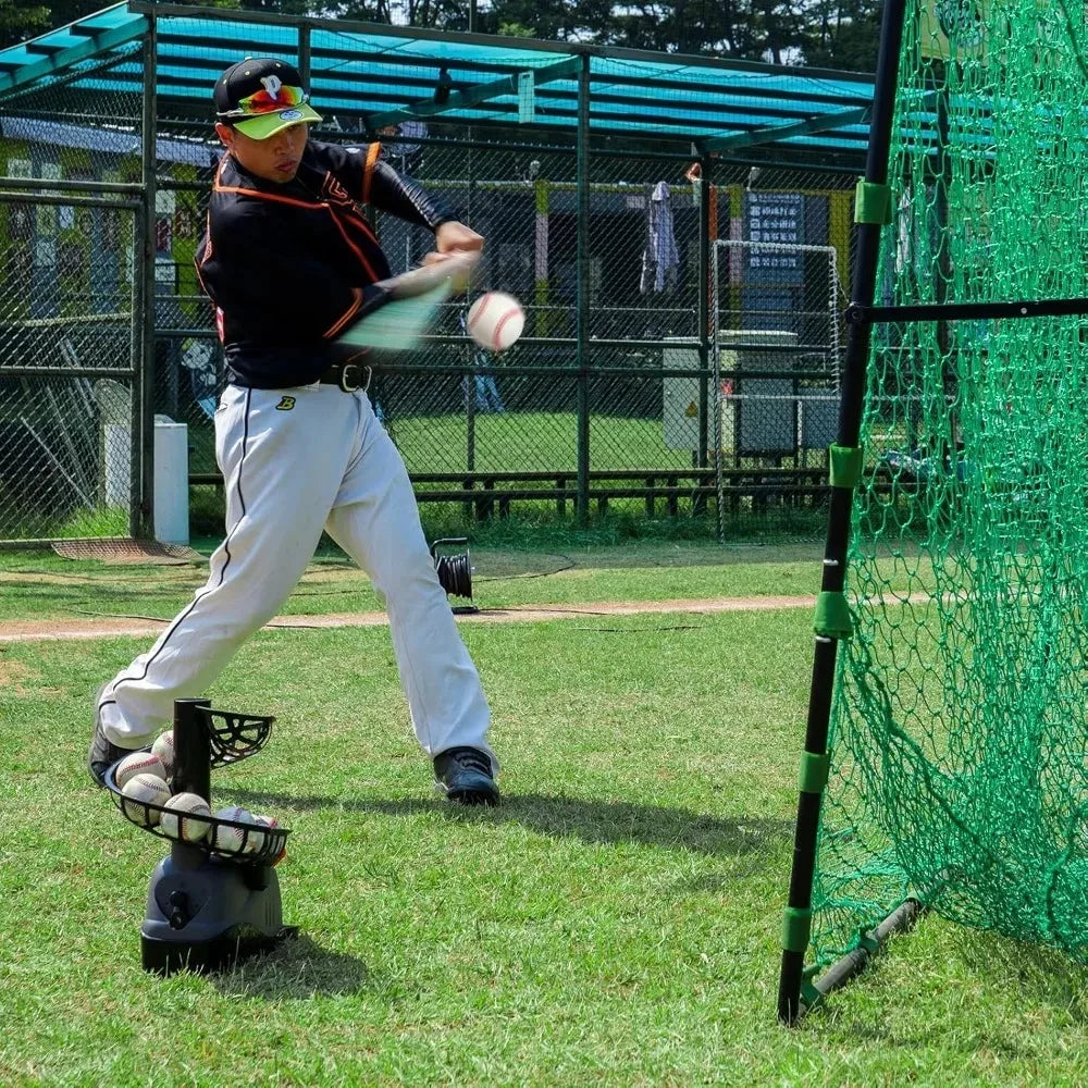 Baseball pitching
   Machine  Step On Paddle and Release