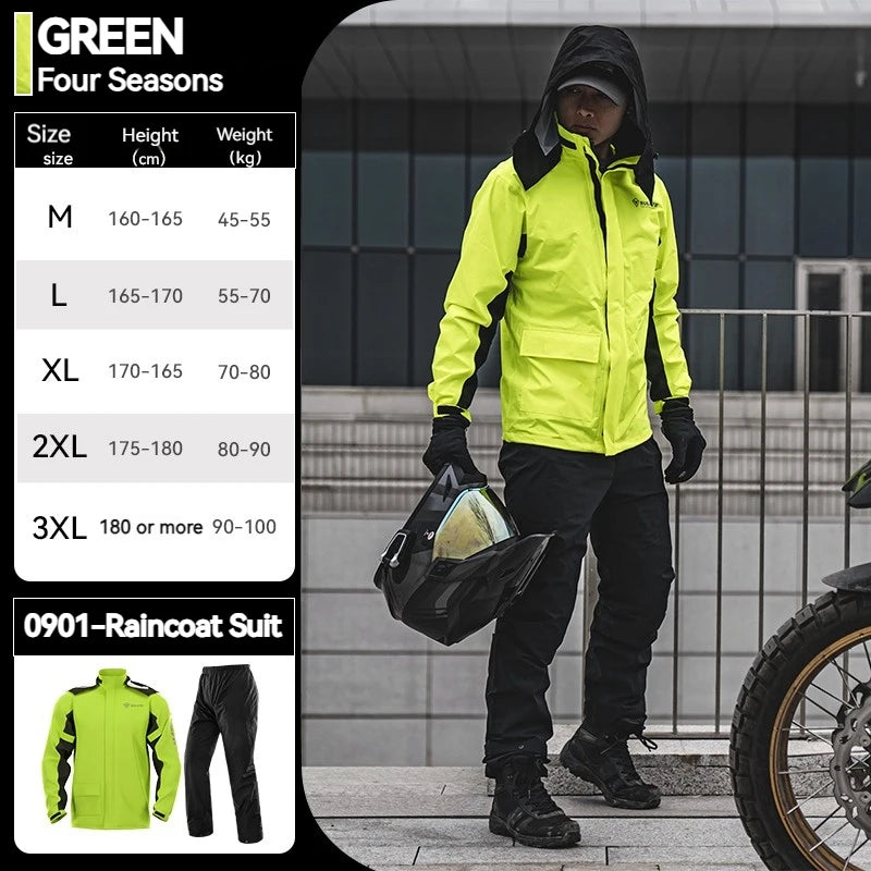 Waterproof Rain Gear Reflective  Rain Coats Lightweight