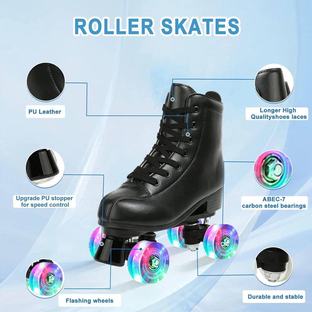 Leather Roller Skates Skating Shoes