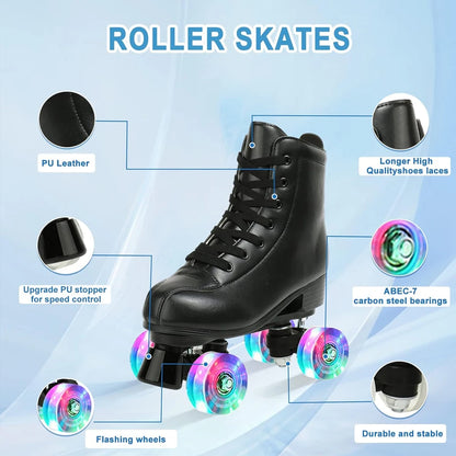Leather Roller Skates Skating Shoes