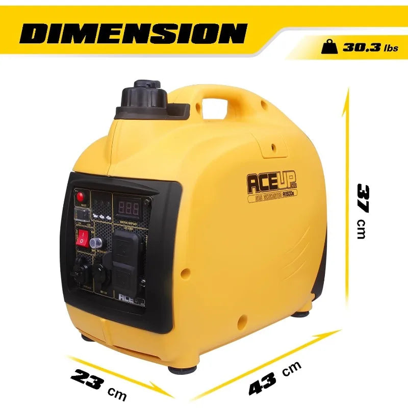 1500 Watt Portable Inverter Generator, Gas Generator Ultra- Quiet