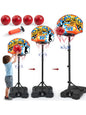 2.8-6.2 ft Adjustable Kids Basketball Hoop with 4 Balls Toddler I