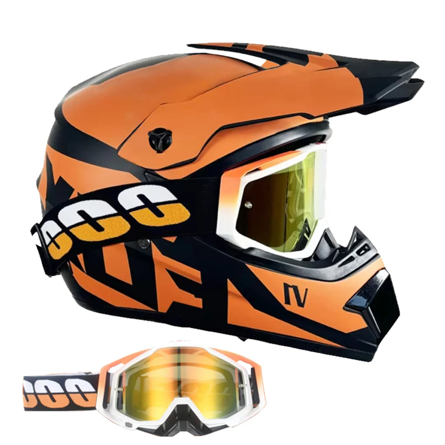 DOT/ECE Motocross Helmet Kit - includes goggles , gloves