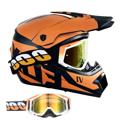 DOT/ECE Motocross Helmet Kit - includes goggles , gloves