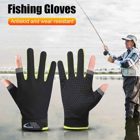 Winter Fishing Gloves 2 Cut Fingers Sport Cycling