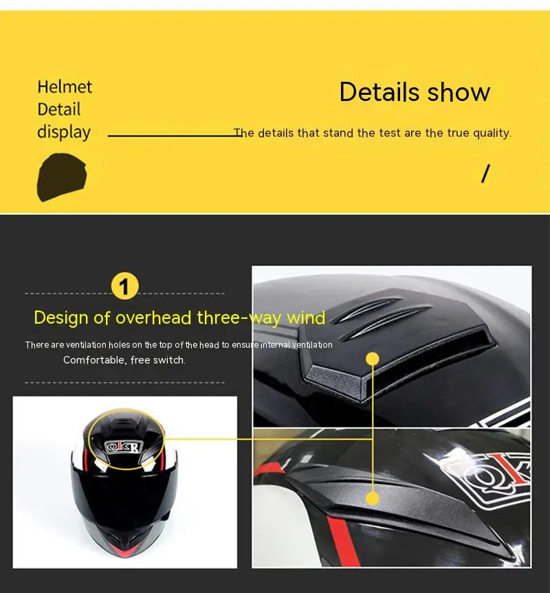 DOT Motorcycle Helmet Full Face Safety  Helmets  Unisex