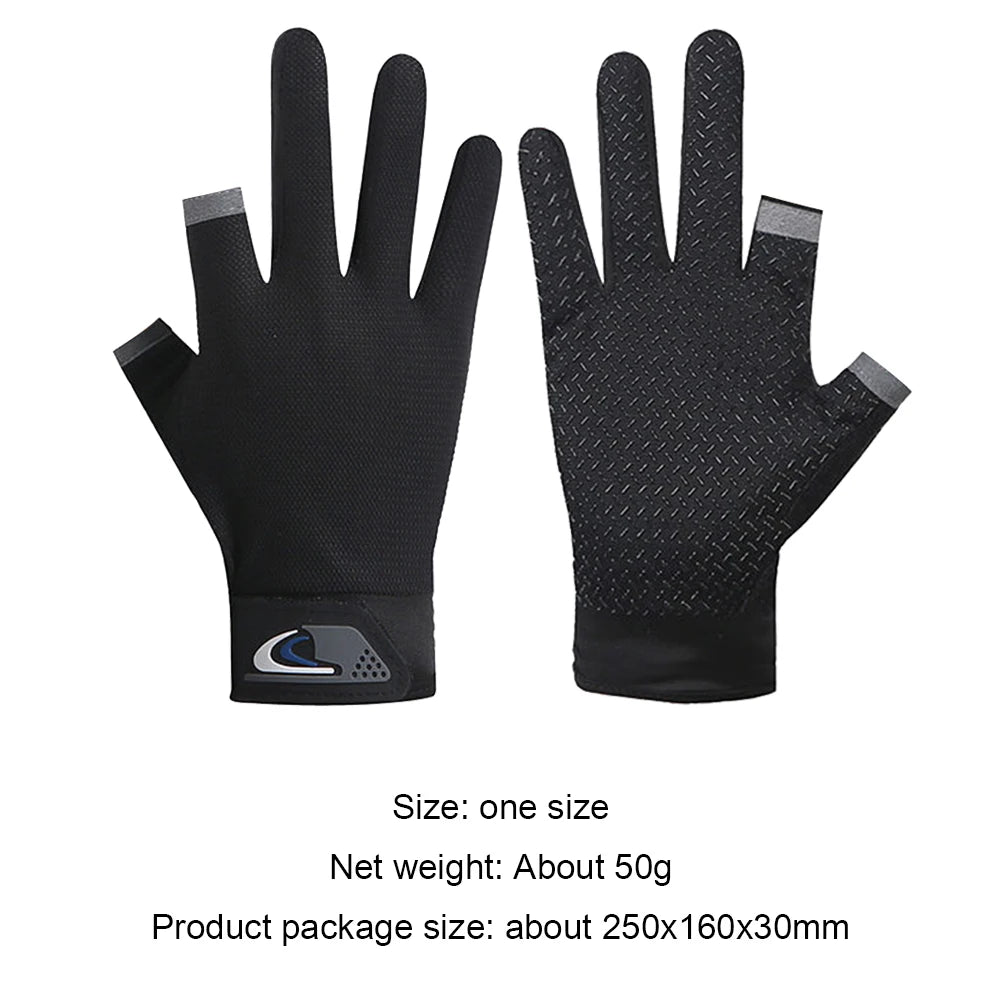 Winter Fishing Gloves 2 Cut Fingers Sport Cycling