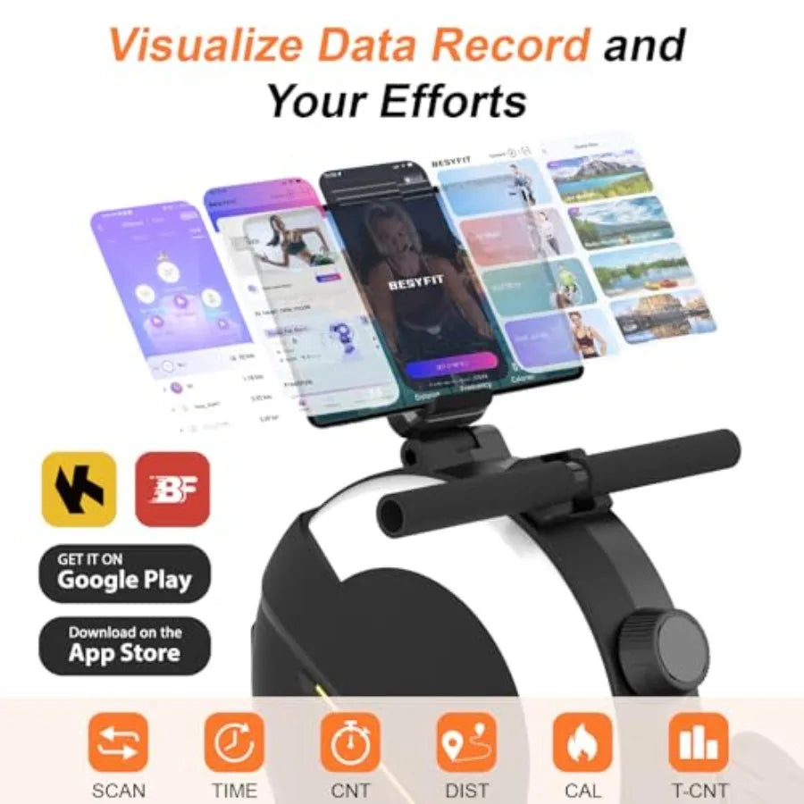 Magnetic Rowing Machine with 77lbs High Resistance