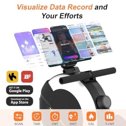 Magnetic Rowing Machine with 77lbs High Resistance