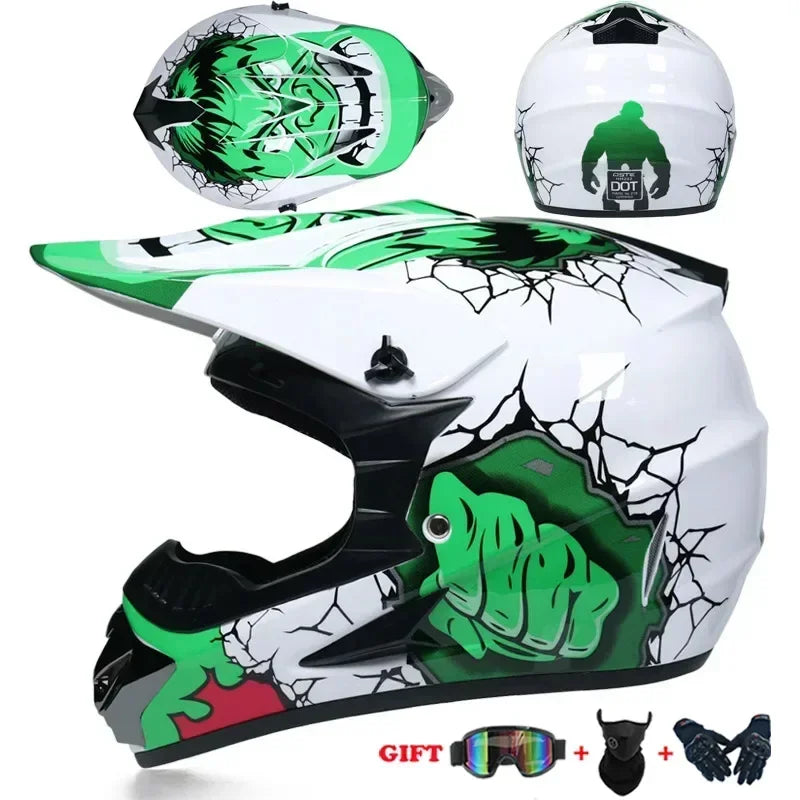 Motorcycle Helmet Youth Kids Child Full Helmet DOT