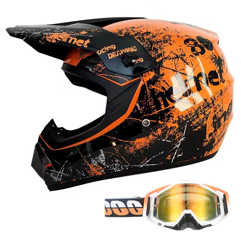 DOT/ECE Motocross Helmet Kit - includes goggles , gloves
