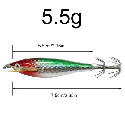 Luminous Fishing Bait Octopus Cuttlefish  Squid Hook Lure
