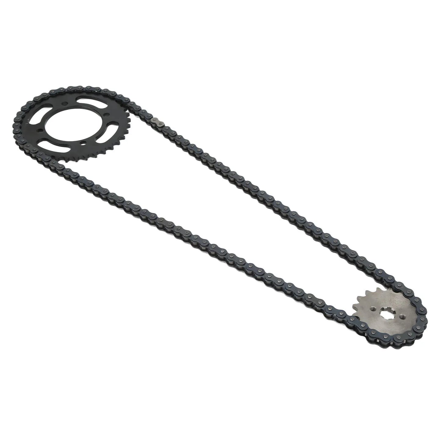 Front Rear Sprocket 420 Chain 155mm 37T Rear 420 17T Front Sprocket  for 50cc to 125cc Dirt Bikes ATV Go Kart