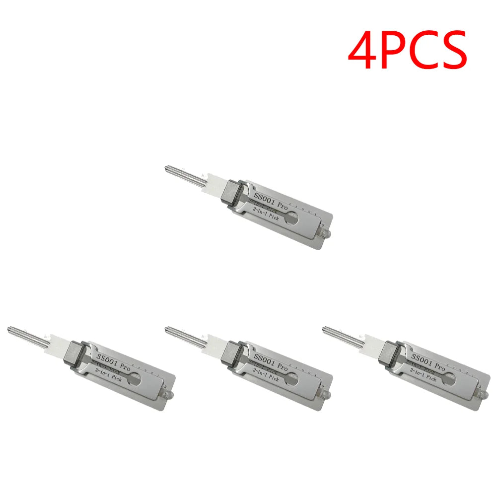 2-in-1 Stainless Steel Key Decoder Portable Precision Hook Tool