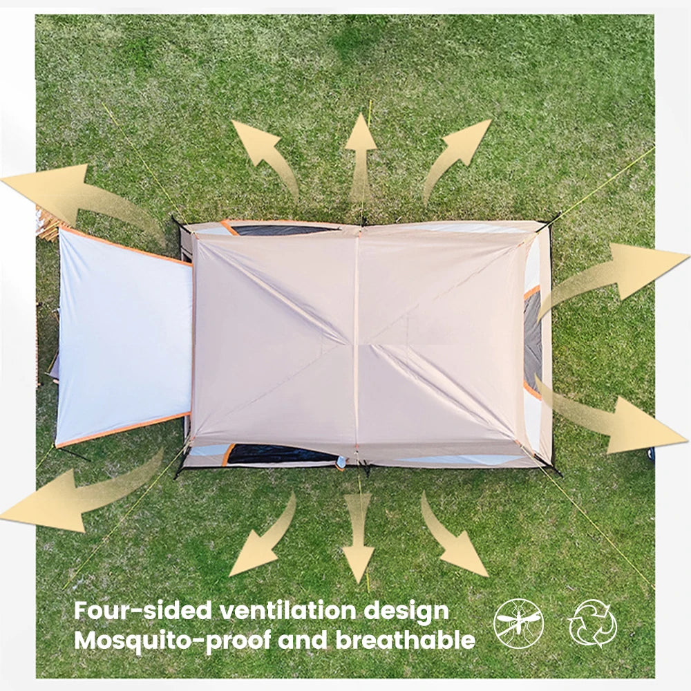 2025 Upgraded 4 Season Camping Tent 3-12 Person Waterproof Windproof